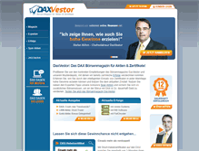 Tablet Screenshot of dax-vestor.de